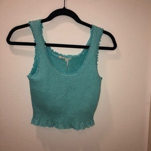 NWT turquoise scrunch tank top